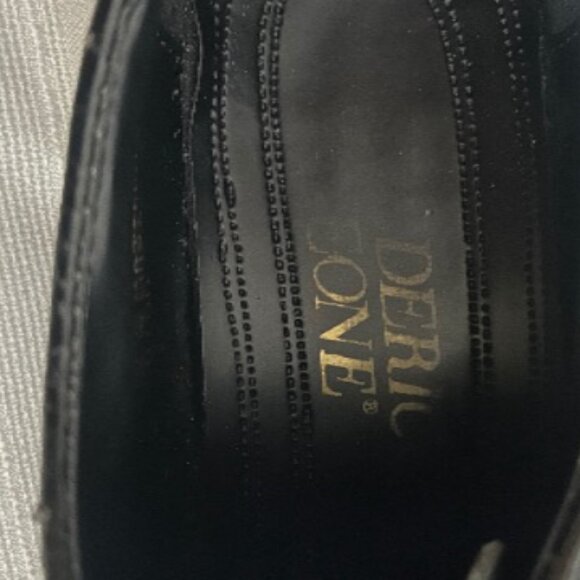 Men's Black Lace Up Patent Leather Dress Shoes Sz. 11M - Picture 6 of 8